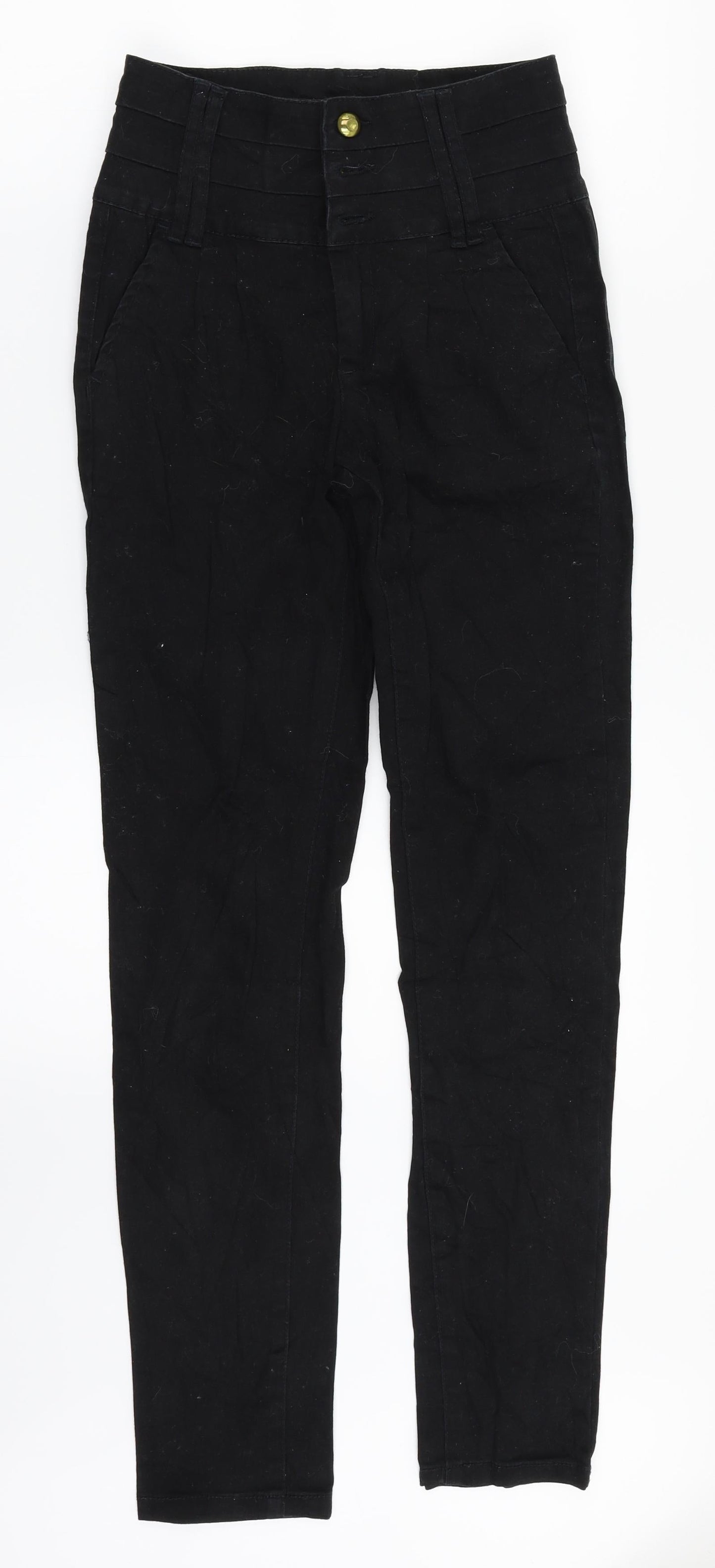 Pieces Womens Black  Denim Straight Jeans Size S L29 in