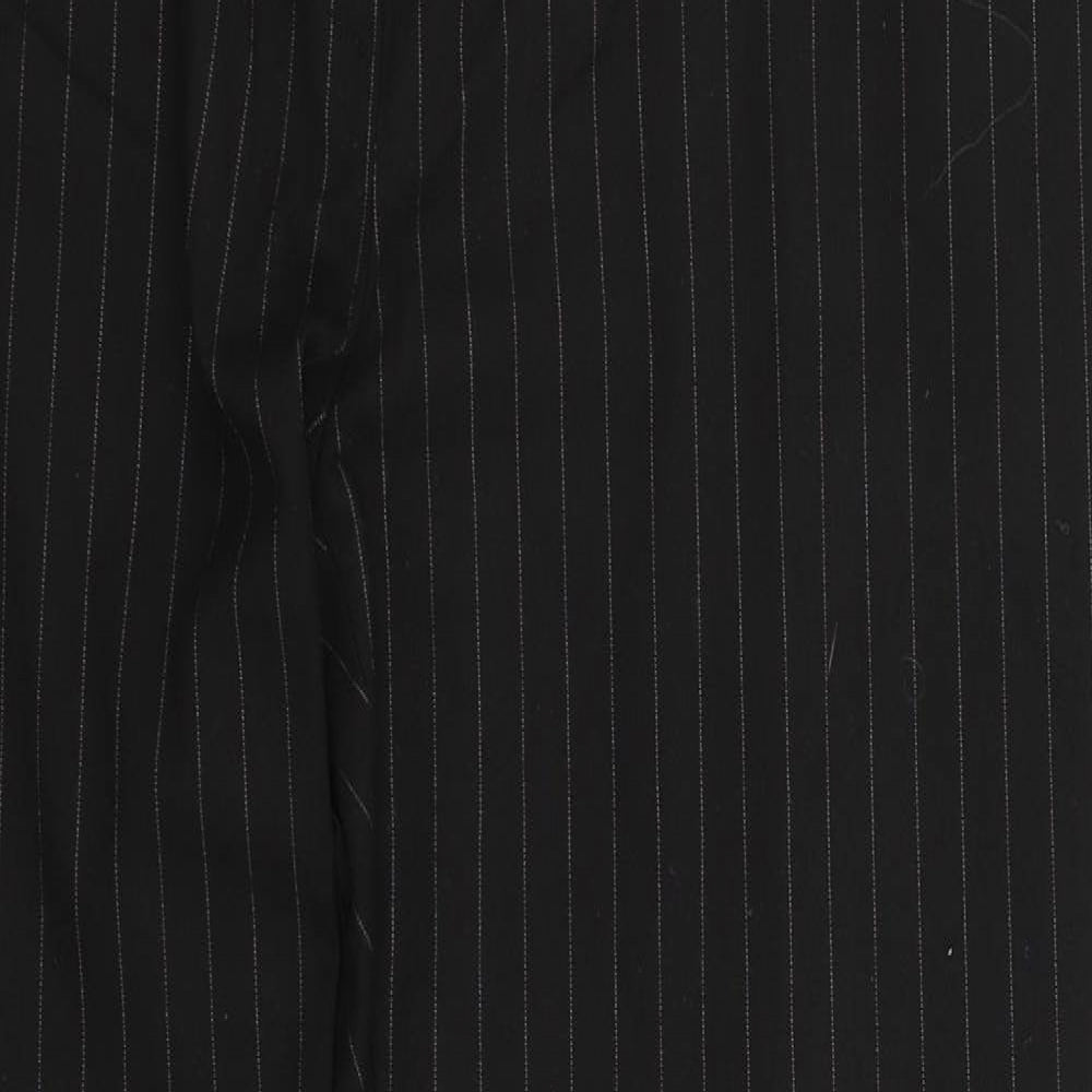 Dorothy Perkins Womens Black Striped  Dress Pants Trousers Size 12 L31 in