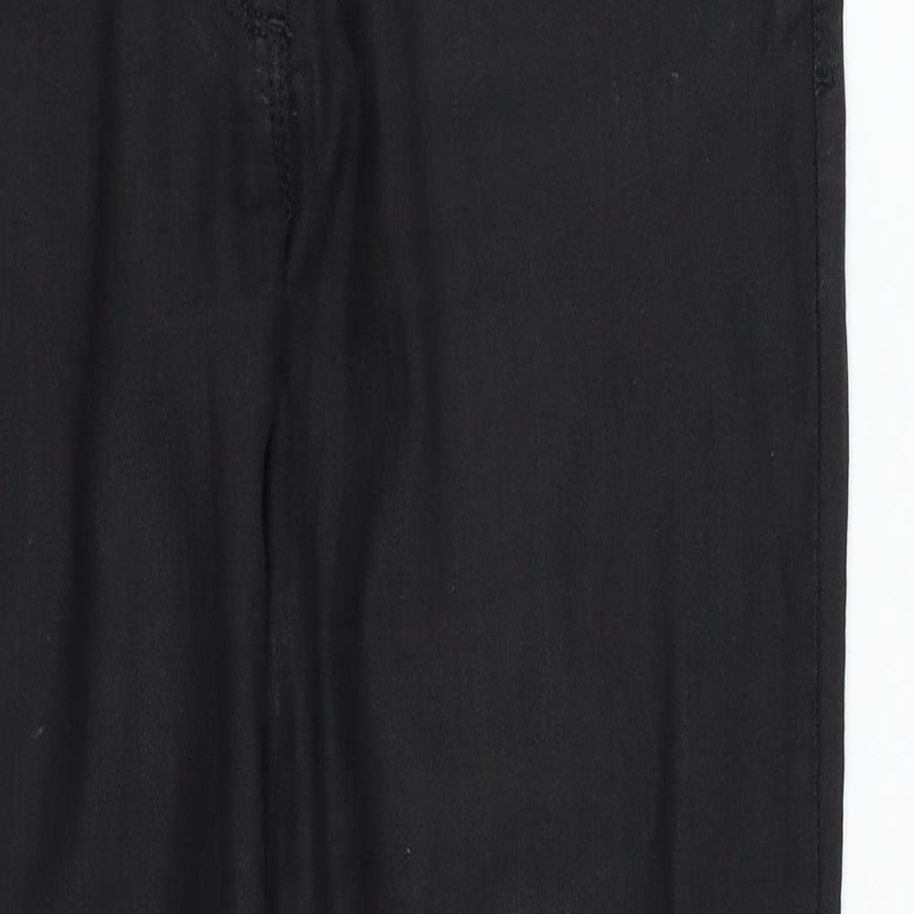 Preloved M&S Womens Black  Denim Straight Jeans Size 10 L27 in - Detail
