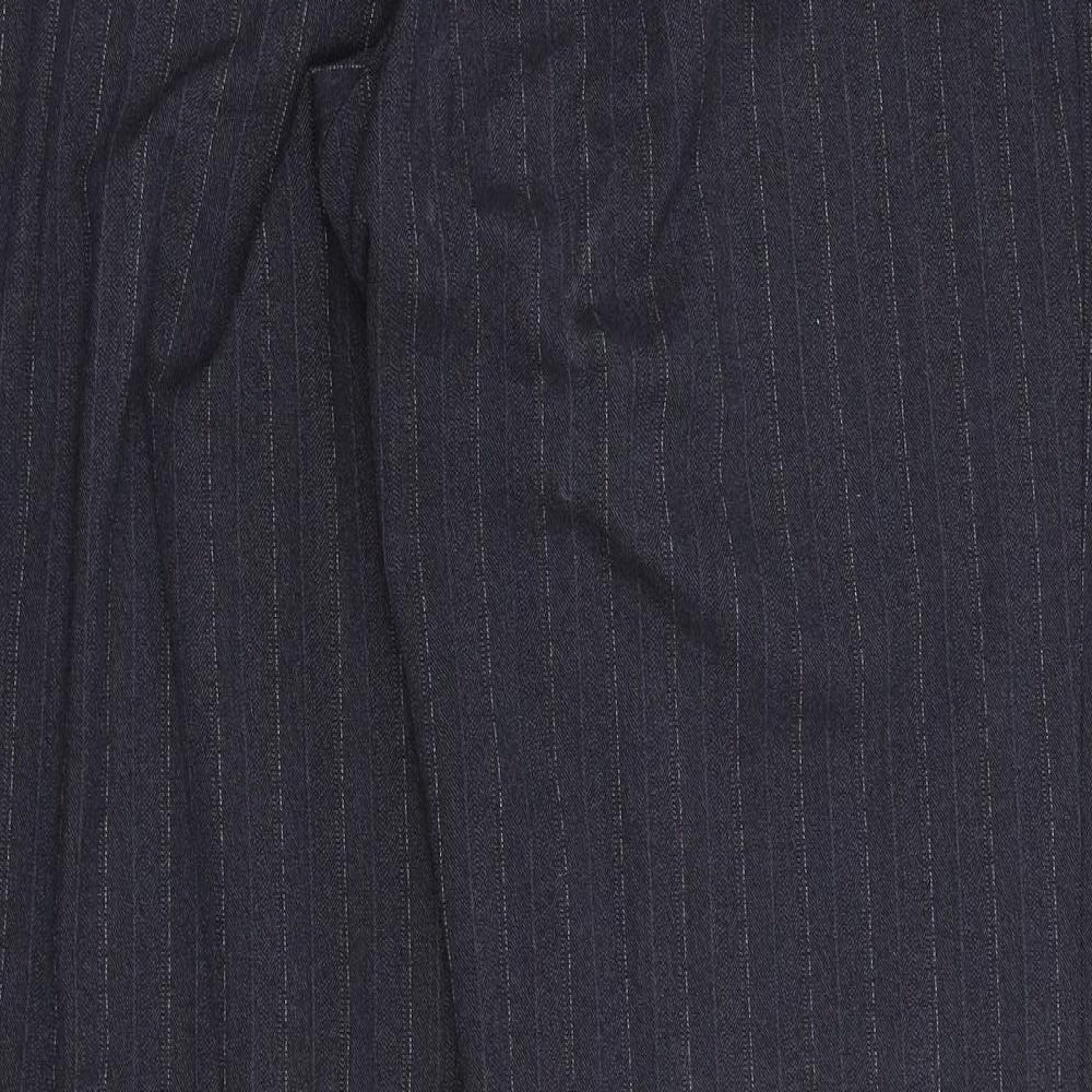 Debenhams Womens Grey Striped  Dress Pants Trousers Size 14 L30 in