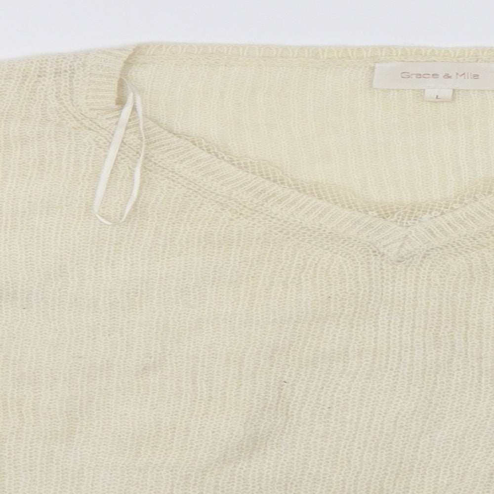 Grace & Milla  Womens Ivory   Pullover Jumper Size L