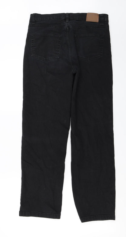 Preloved regular stretch Mens Black   Straight Jeans Size 32 in L25 in - Back