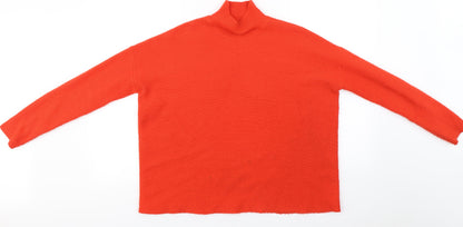Preloved Warehouse  Womens Orange   Pullover Jumper Size S - Front