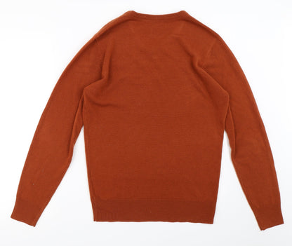 Preloved Peacocks  Mens Brown   Pullover Jumper Size S - Back