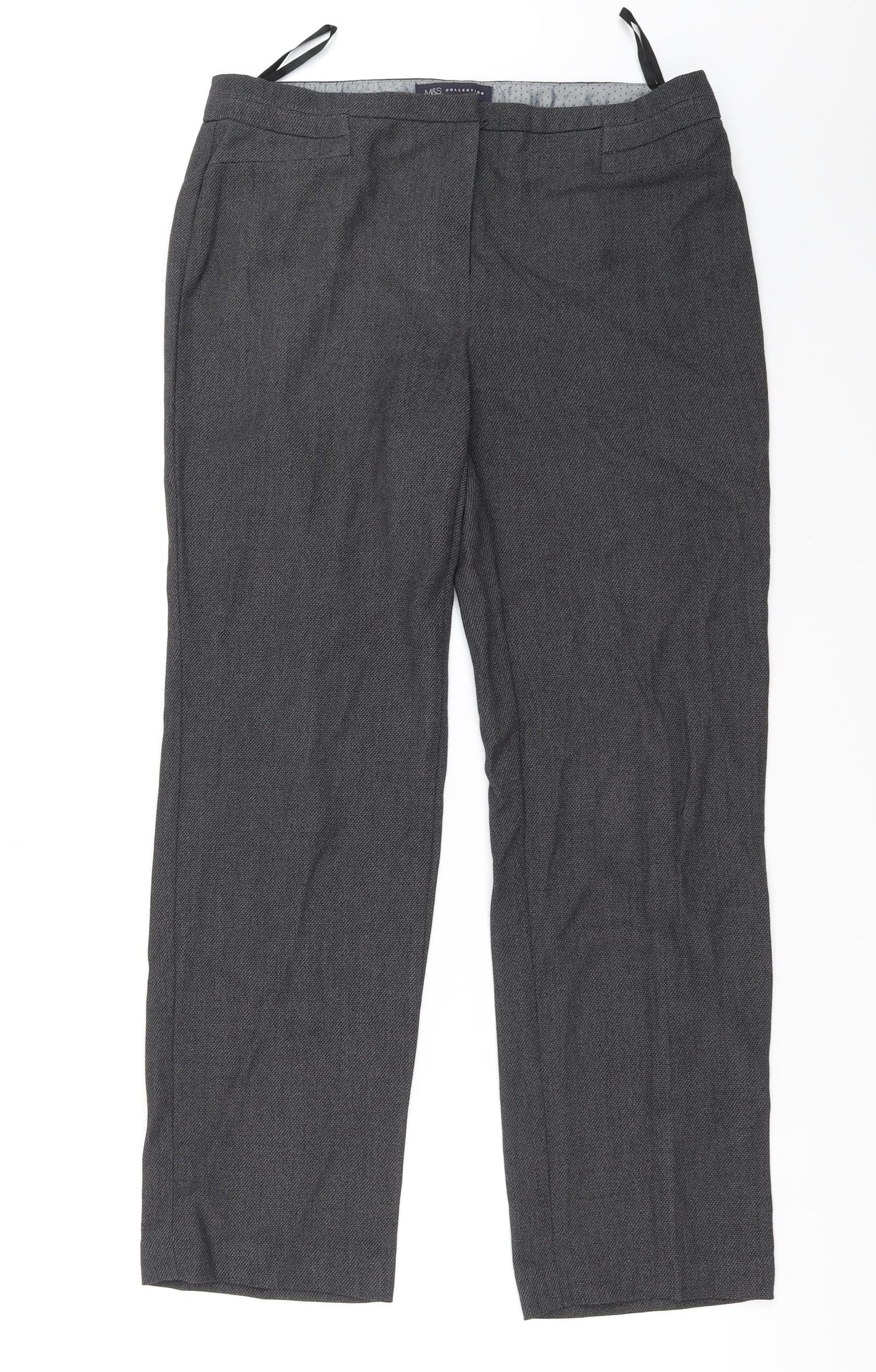 Marks and Spencer  Womens Grey   Trousers  Size 12 L26 in