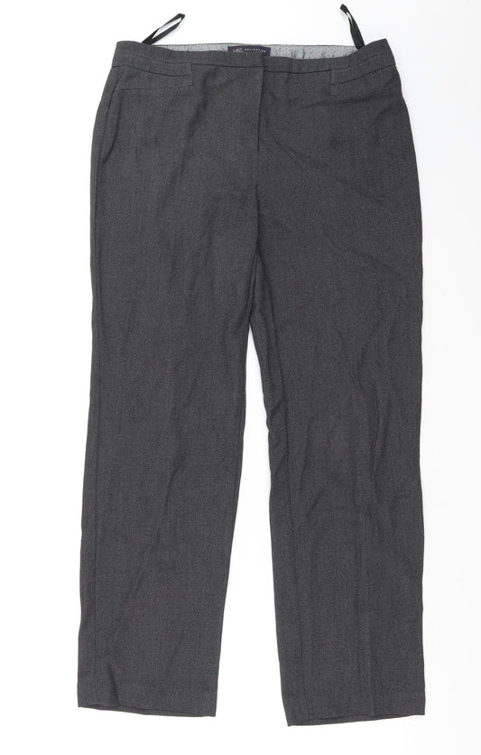 Marks and Spencer  Womens Grey   Trousers  Size 12 L26 in