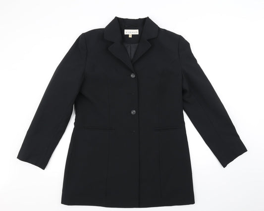 Jessica Reid Womens Black   Jacket Blazer Size 14