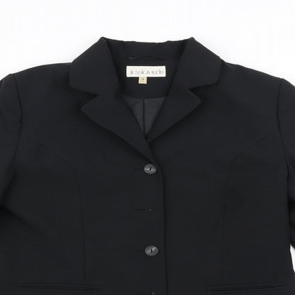 Preloved Jessica Reid Womens Black   Jacket Blazer Size 14 - Detail