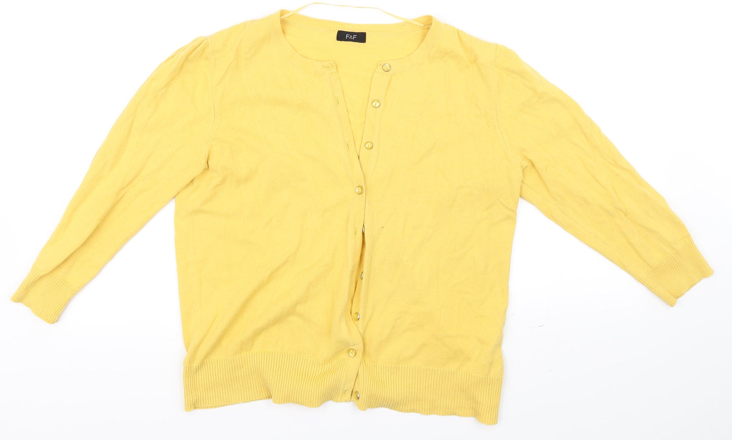 F&F Womens Yellow   Basic Button-Up Size 14