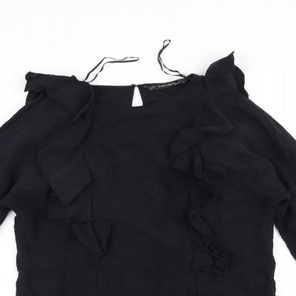 Preloved Zara Womens Black   Fit & Flare  Size S - Detail