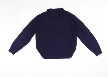 Preloved berketex Womens Blue   Pullover Jumper Size 14 - Back