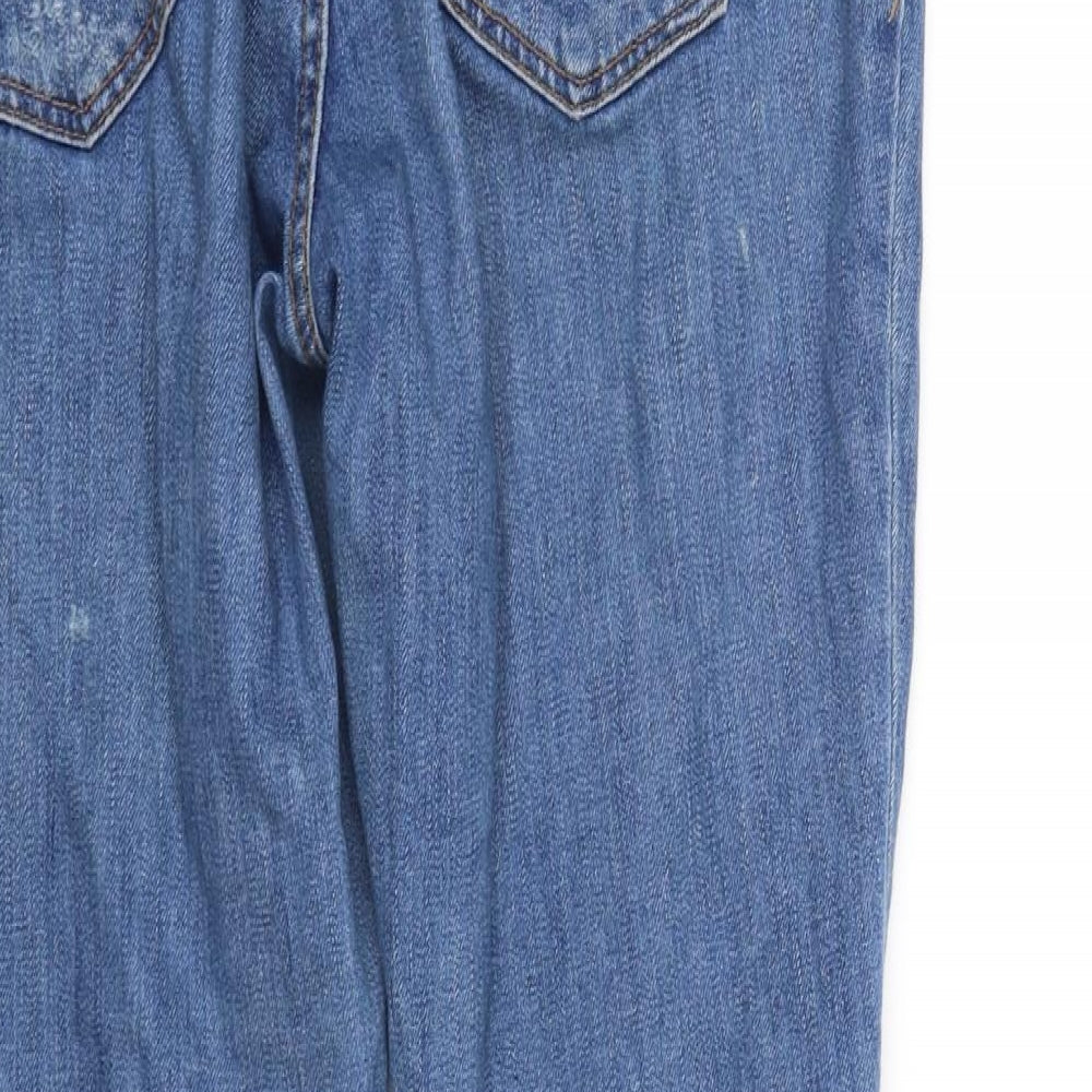 Zara Womens Blue   Straight Jeans Size M L25 in