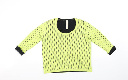 Preloved PINKO Womens Yellow   Pullover Jumper Size S - Front