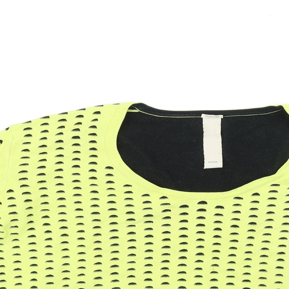 PINKO Womens Yellow   Pullover Jumper Size S