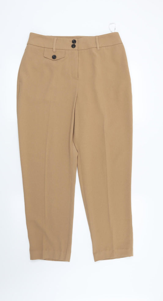 Dorothy Perkins Womens Brown   Trousers  Size 12 L28 in