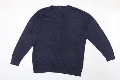 Preloved George Mens Blue   Pullover Jumper Size XL - Front