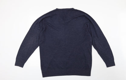 Preloved George Mens Blue   Pullover Jumper Size XL - Back