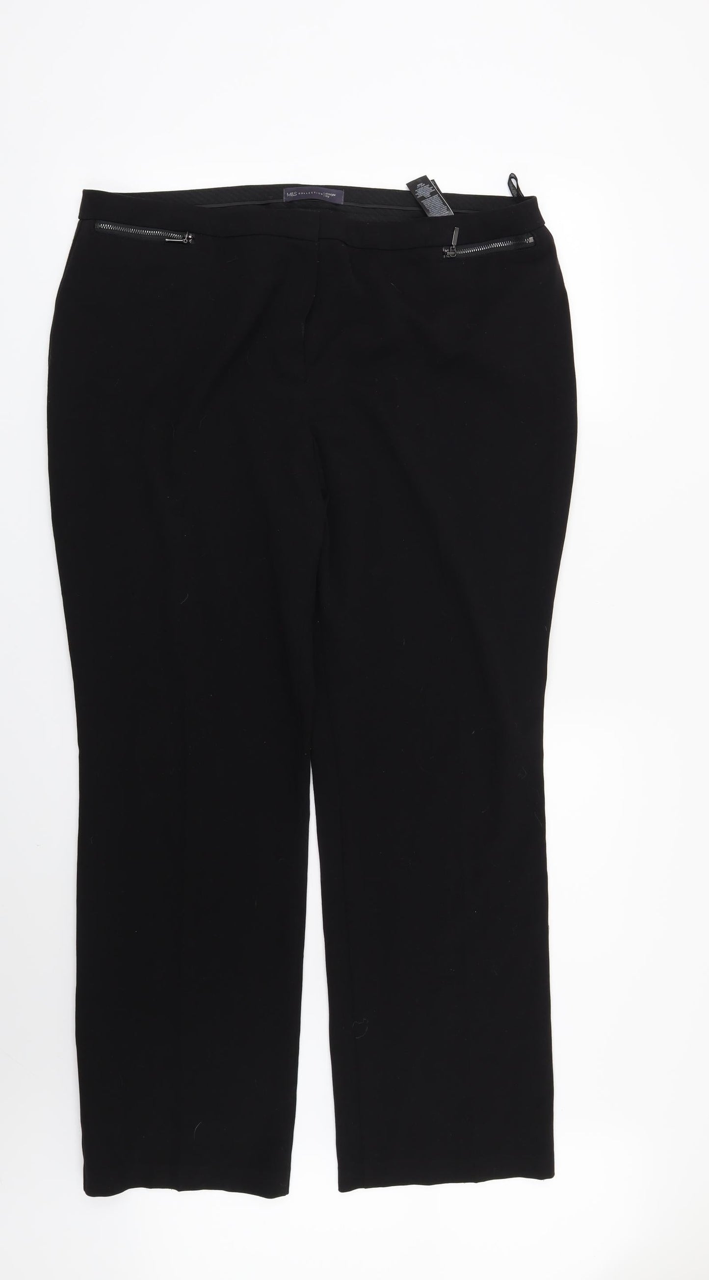 Marks and Spencer Womens Black   Trousers  Size 18 L31 in