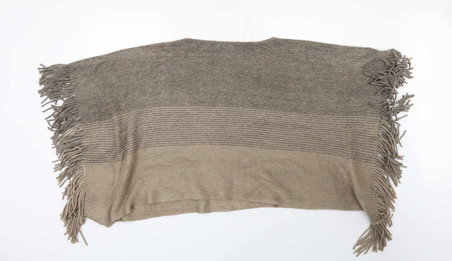 Preworn Womens Beige   Jacket Poncho One Size