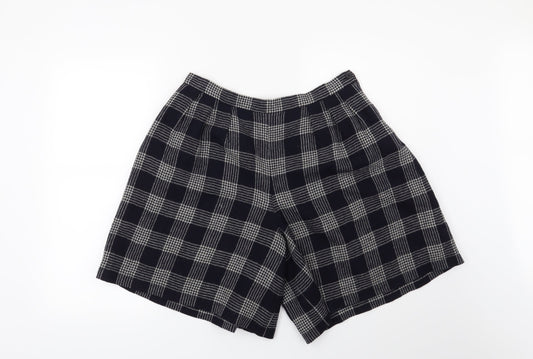 Preworn Womens Blue Check  Hot Pants Shorts Size XL