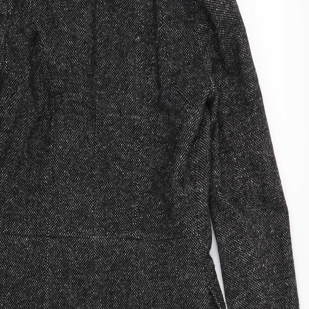 H&M Womens Black   Overcoat Coat Size 6