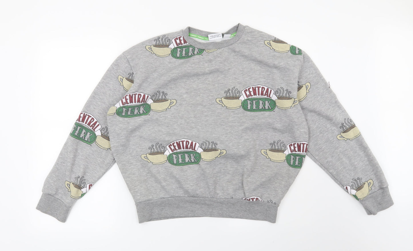 Primark Womens Grey   Pullover Sweatshirt Size 10  - Friends Central Perk