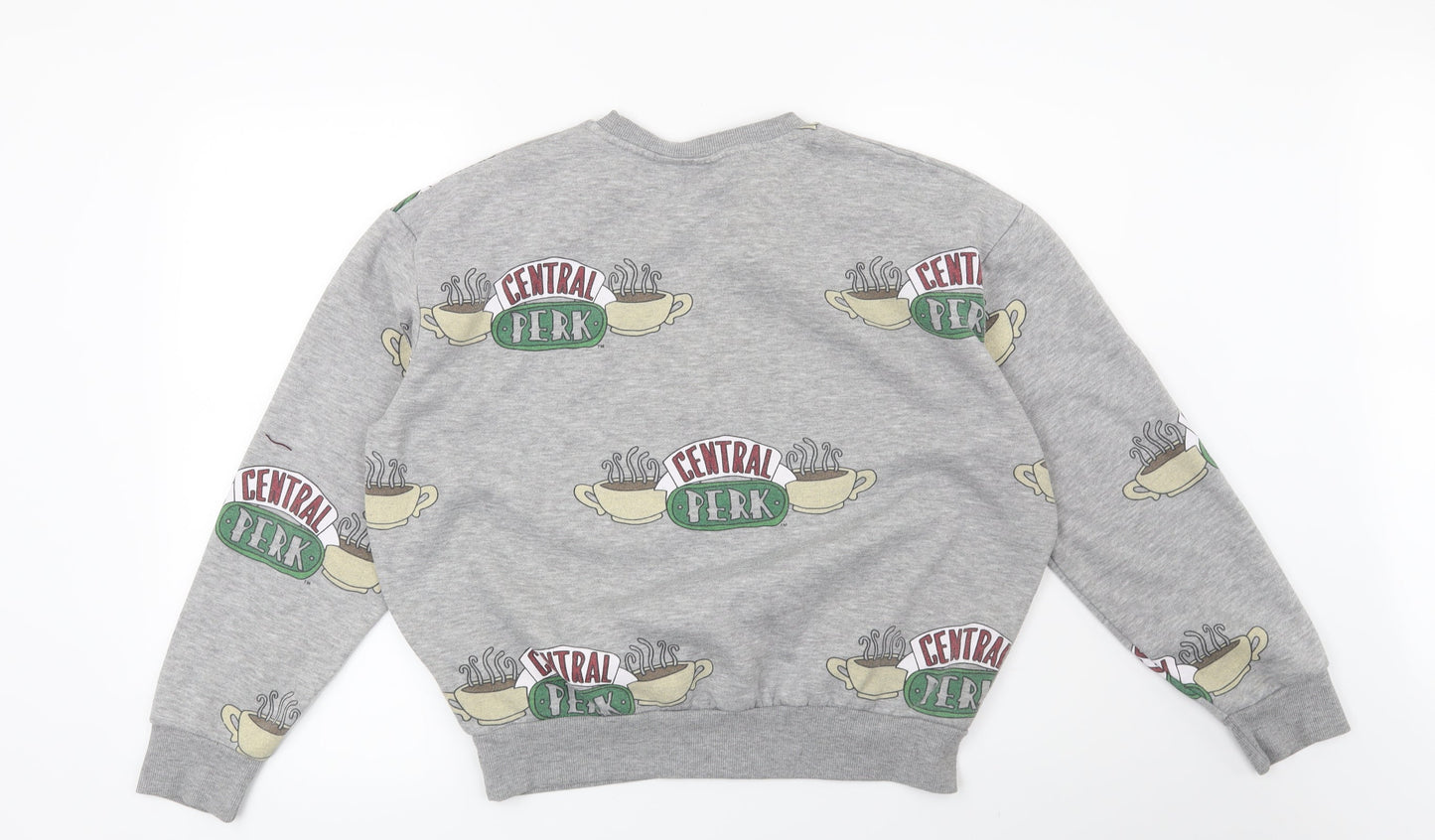 Primark Womens Grey   Pullover Sweatshirt Size 10  - Friends Central Perk
