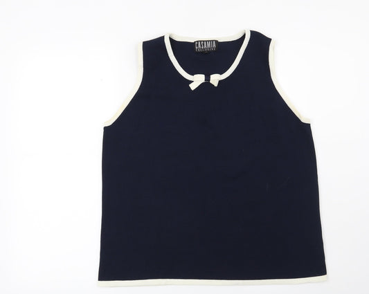 Casamia Womens Blue   Basic Blouse Size L
