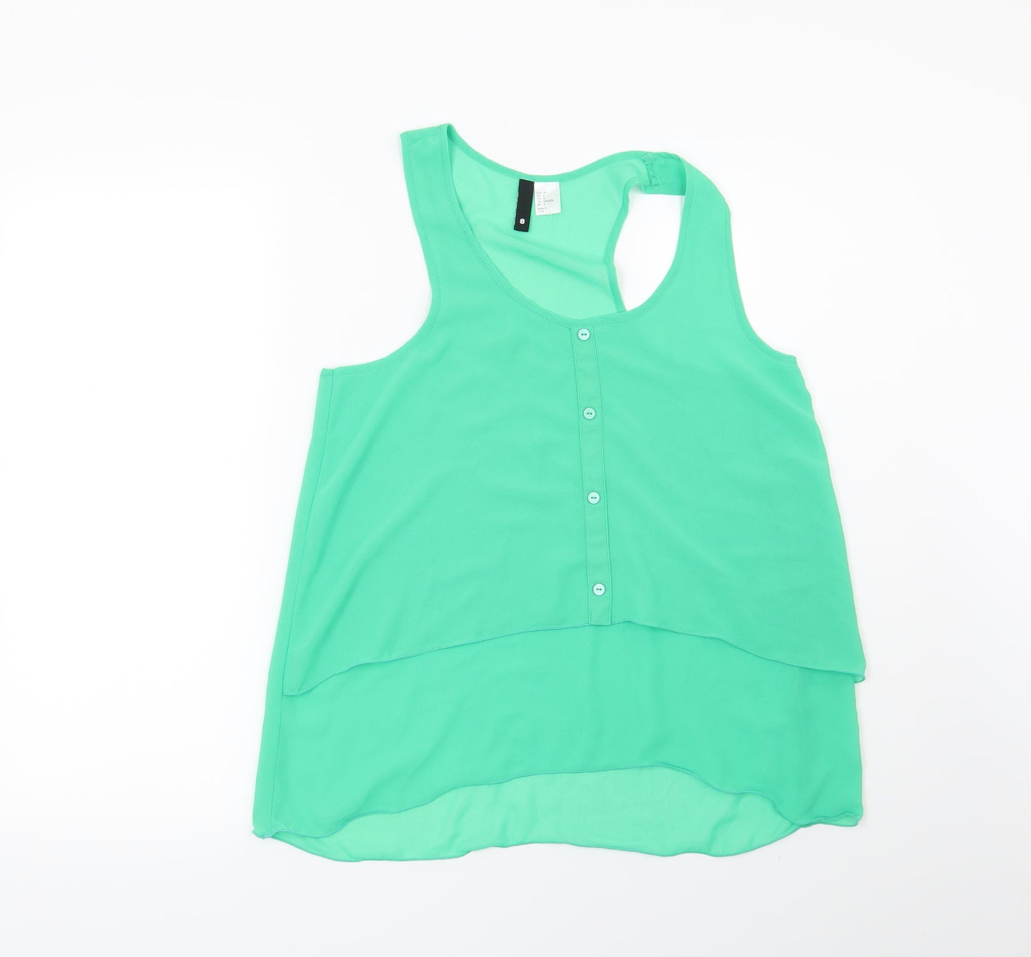 H&M Womens Green   Basic Blouse Size 8