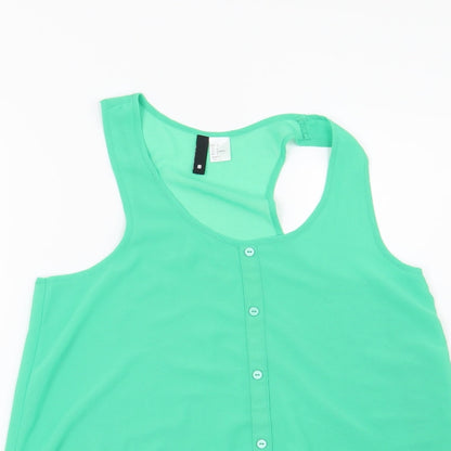 Preloved H&M Womens Green   Basic Blouse Size 8 - Detail