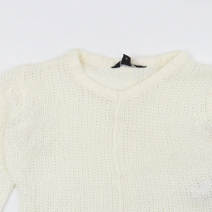 Preloved Miso Womens White   Pullover Jumper Size 10 - Detail
