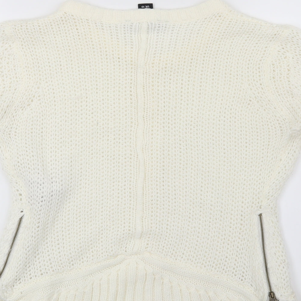 Miso Womens White   Pullover Jumper Size 10