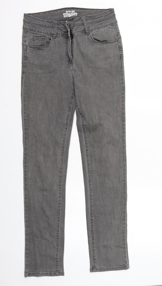 Preworn Womens Grey   Straight Jeans Size 39 in L31 in