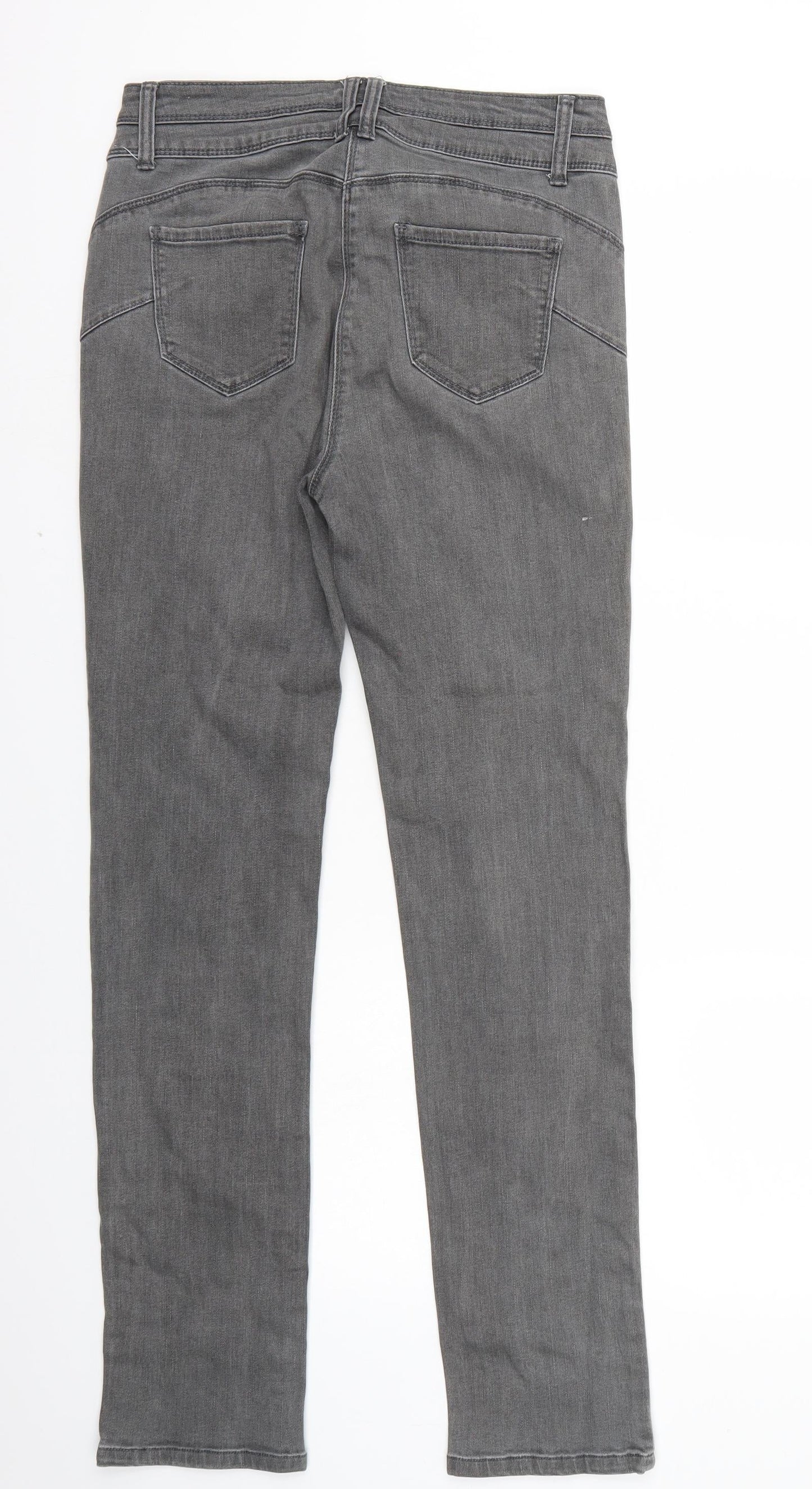 Preworn Womens Grey   Straight Jeans Size 39 in L31 in