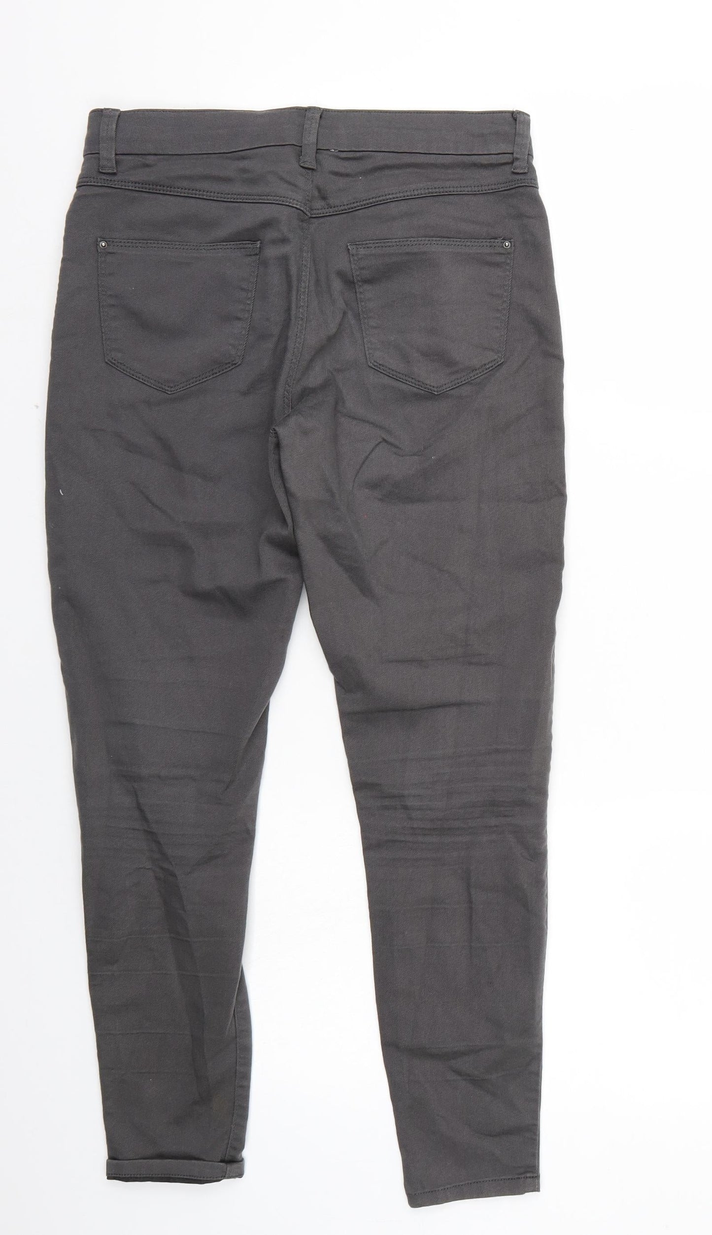 Marks and Spencer Womens Grey   Straight Jeans Size 10 L25 in
