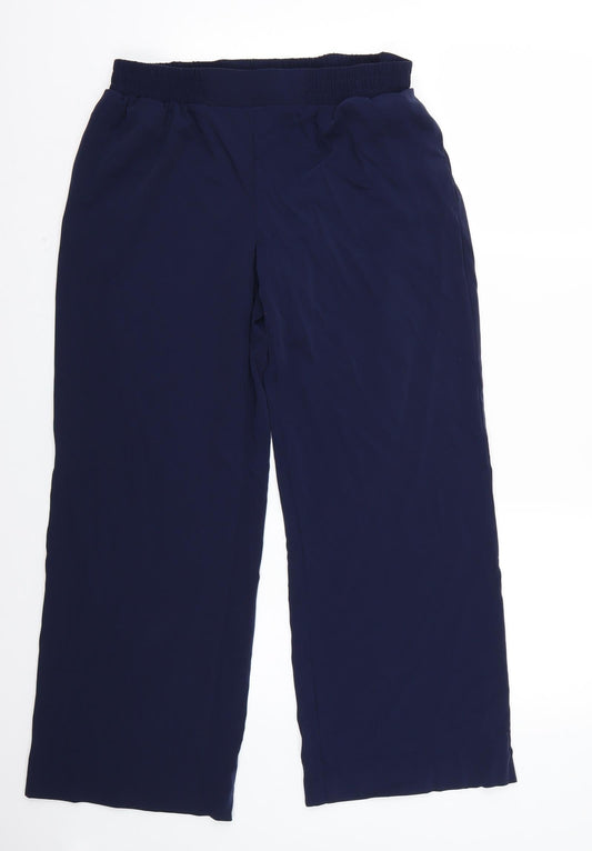 Marks and Spencer Womens Blue   Cropped Trousers Size 12 L27 in