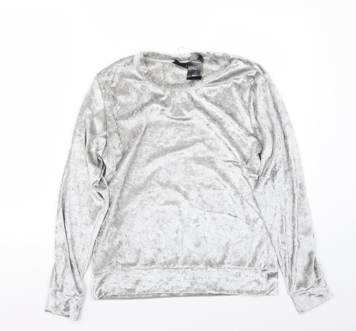 Su Womens Silver   Basic T-Shirt Size S