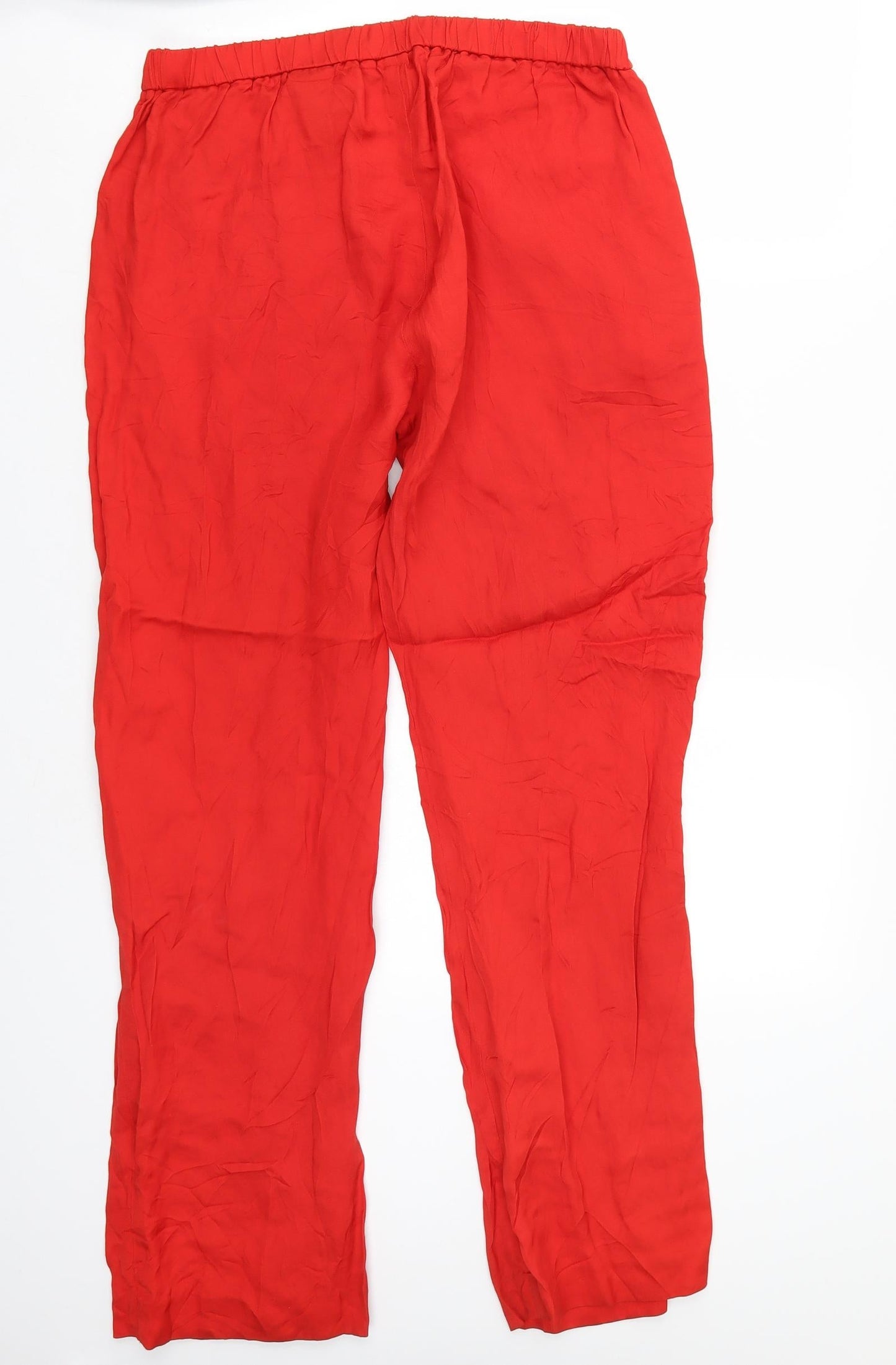 H&M Womens Orange   Trousers  Size 10 L28 in