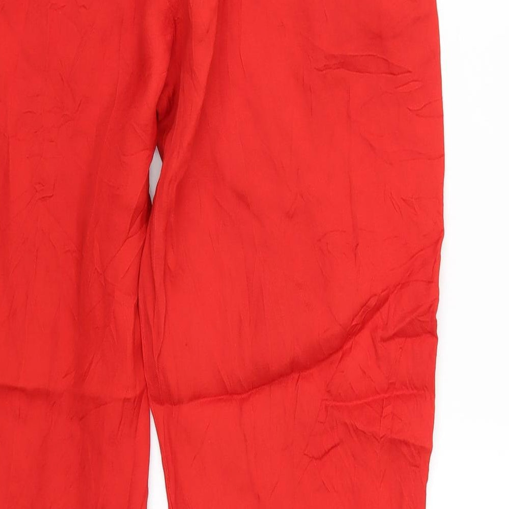 H&M Womens Orange   Trousers  Size 10 L28 in
