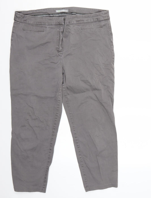Marks and Spencer Womens Grey   Trousers  Size 16 L23 in