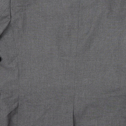Preloved NEXT Mens Grey Striped  Jacket Suit Jacket Size L - Label