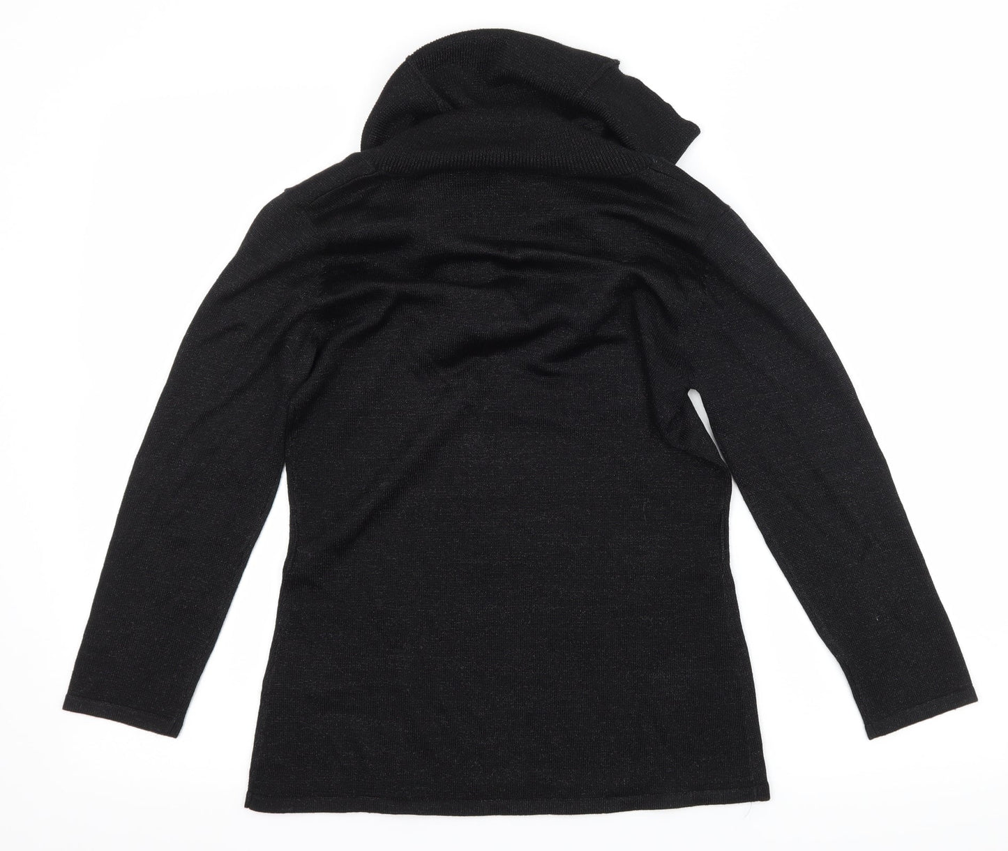Pomodoro Womens Black  Knit Pullover Jumper Size 10