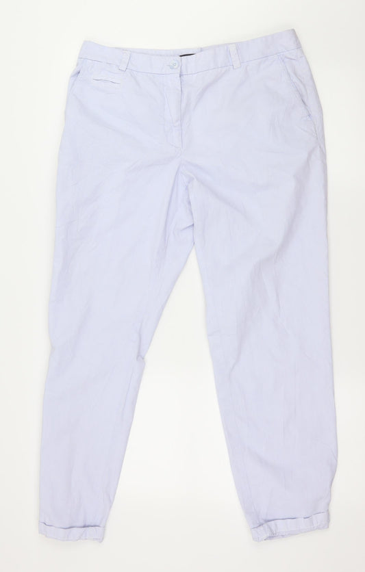 Marks and Spencer Womens Blue   Trousers  Size 14 L27 in
