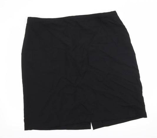 Preworn Womens Black   A-Line Skirt Size 42 in