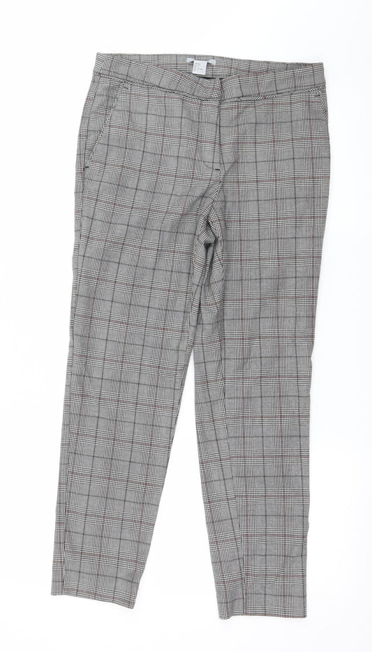 H&M Womens Grey   Trousers  Size 8 L25 in