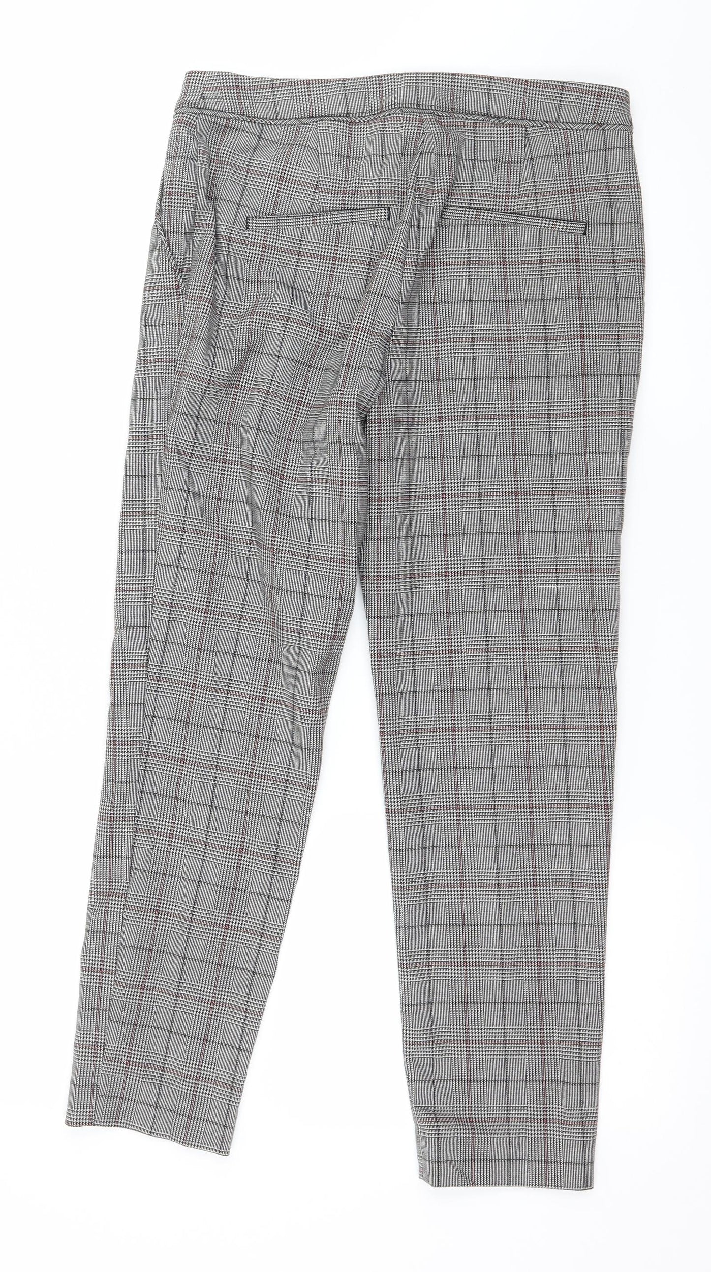 H&M Womens Grey   Trousers  Size 8 L25 in