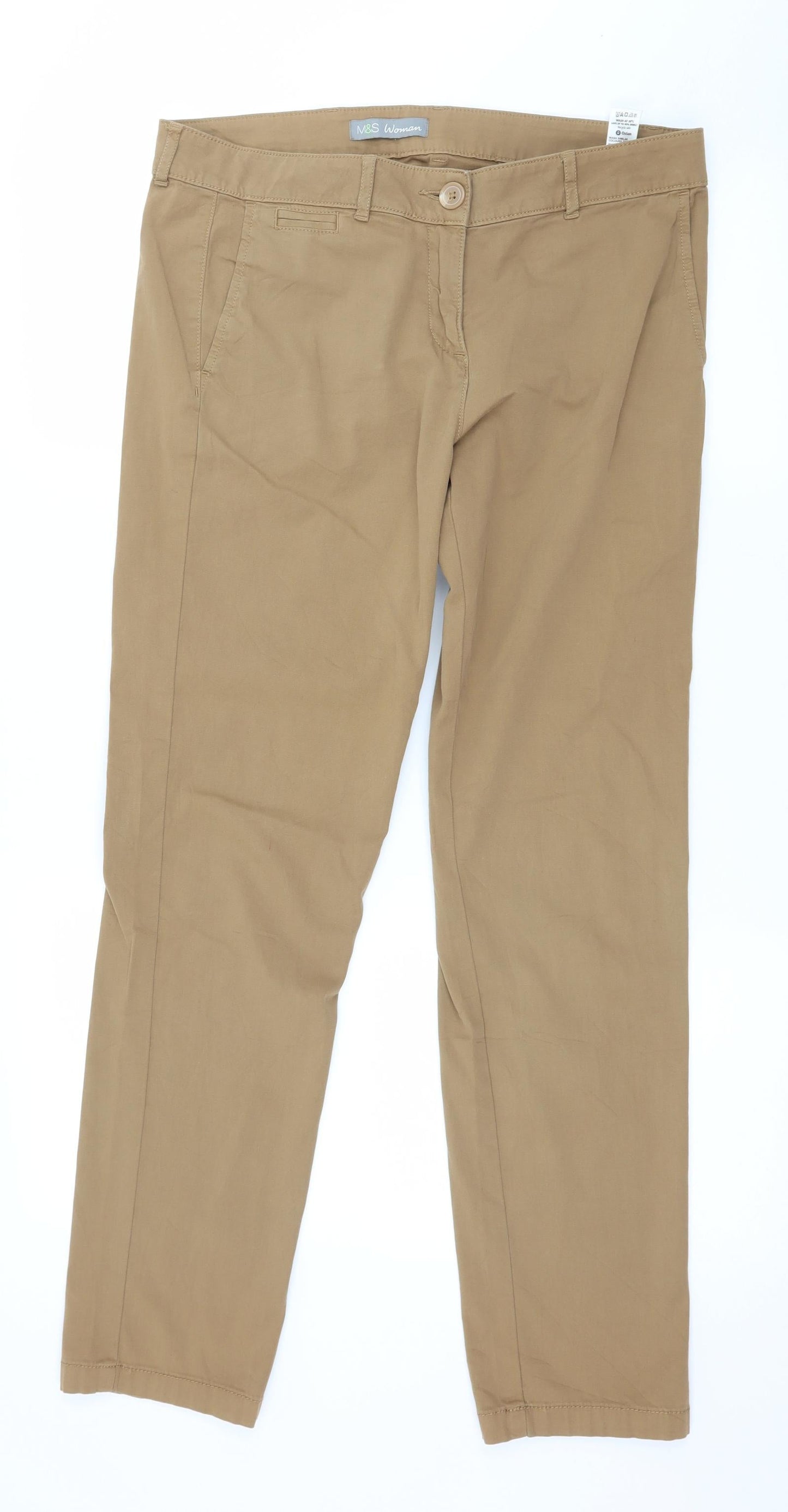 Marks and Spencer Womens Brown   Trousers  Size 12 L29 in