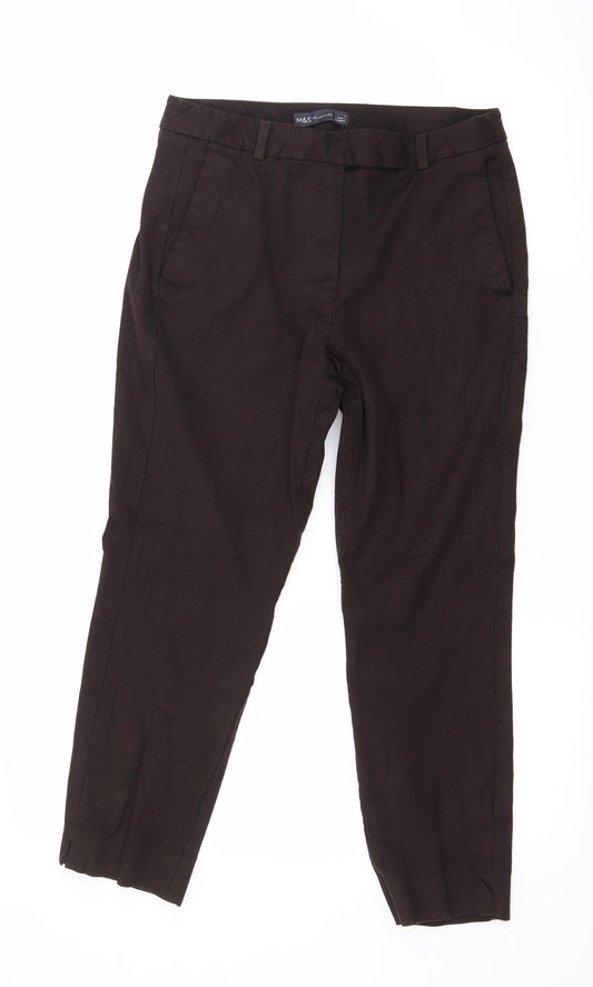 Marks and Spencer Womens Brown   Trousers  Size 10 L24 in