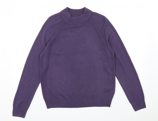 M&S Womens Purple   Henley Jumper Size 14