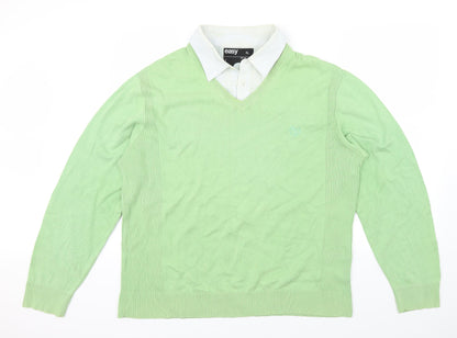 Preloved Easy Mens Green   Pullover Jumper Size XL - Front